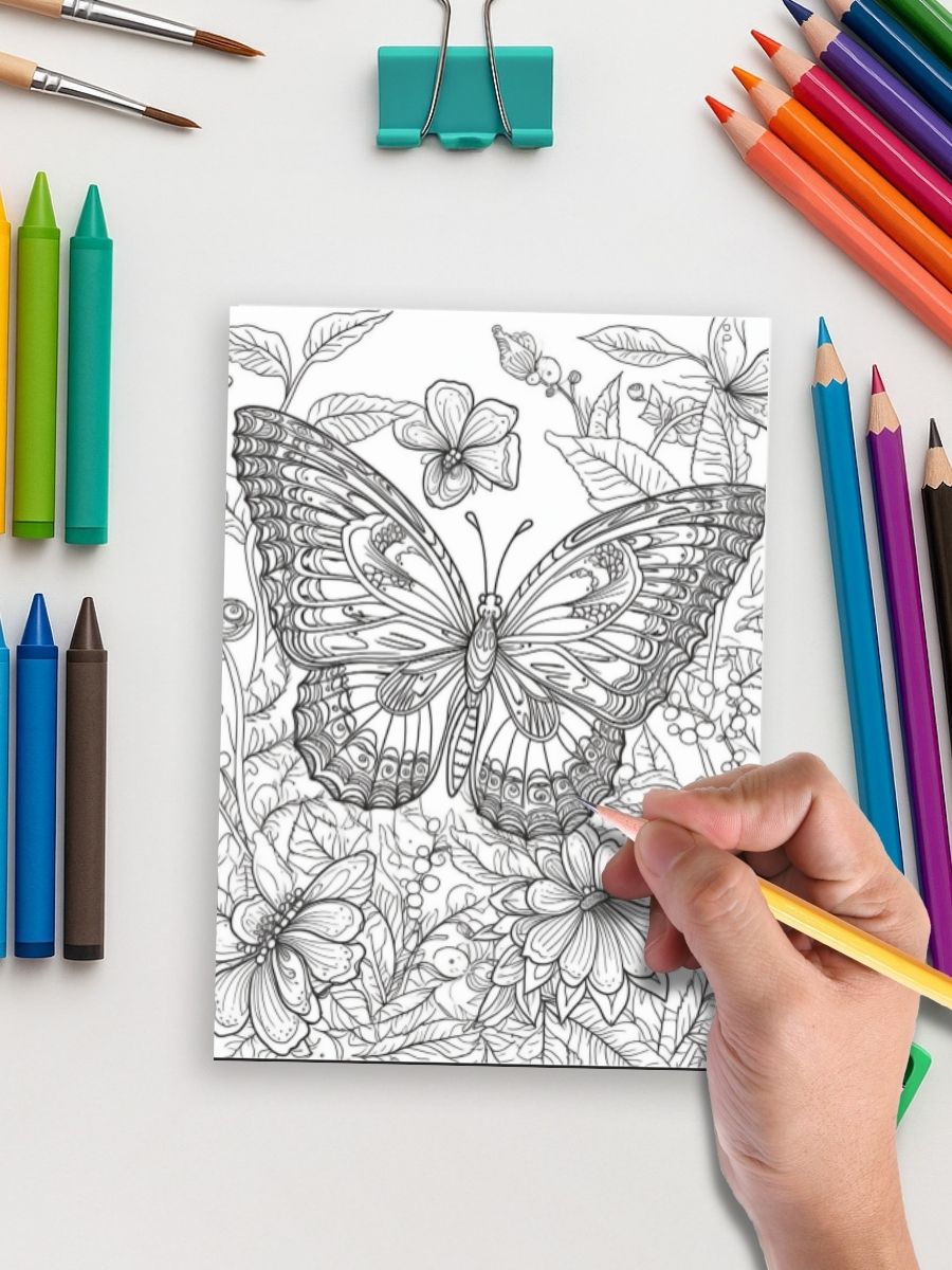 Wings of Grace – 50 Butterfly Coloring Pages - Image 5