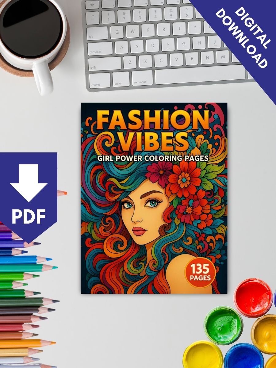 Fashion Vibes – 1357 Girl Power Coloring Pages - Image 2