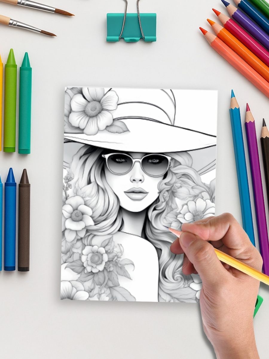Fashion Vibes – 1357 Girl Power Coloring Pages - Image 5