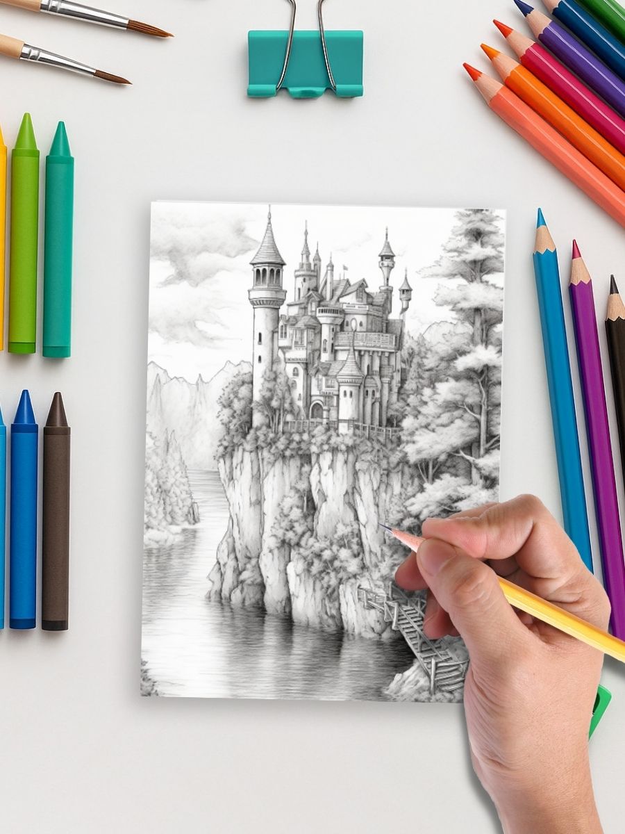 Boho Vistas – 200 Landscape Coloring Pages - Image 5