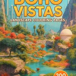 Boho Vistas – 200 Landscape Coloring Pages