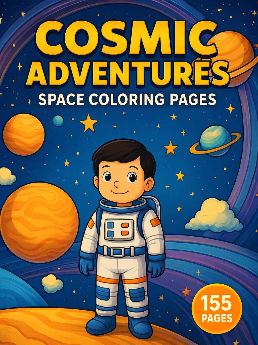 Cosmic Adventures – 155 Space Coloring Pages