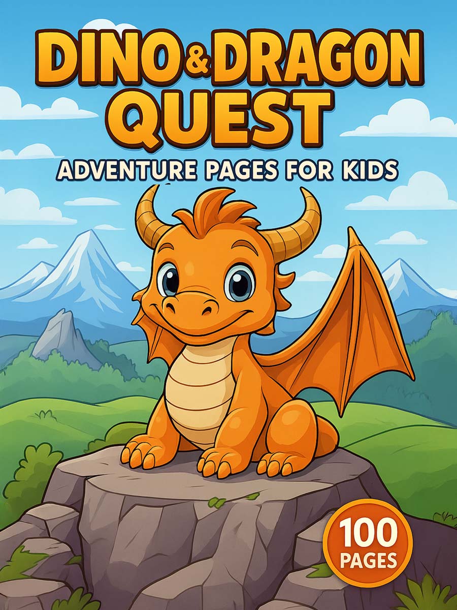 Dino & Dragon Quest – 100 Adventure Pages for Kids