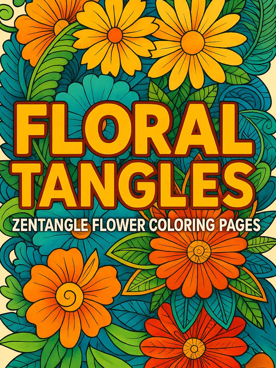 Floral Tangles – 50 Zentangle Flower Pages