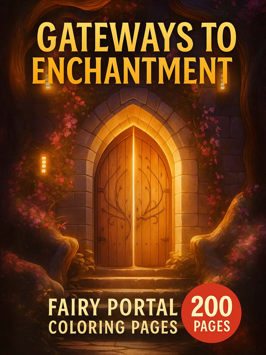 Gateways to Enchantment – 200 Fairy Portal Coloring Pages