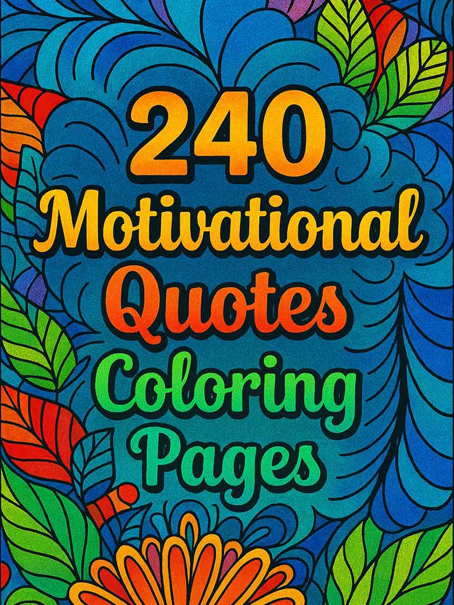 240 Motivational Quotes - Coloring Pages