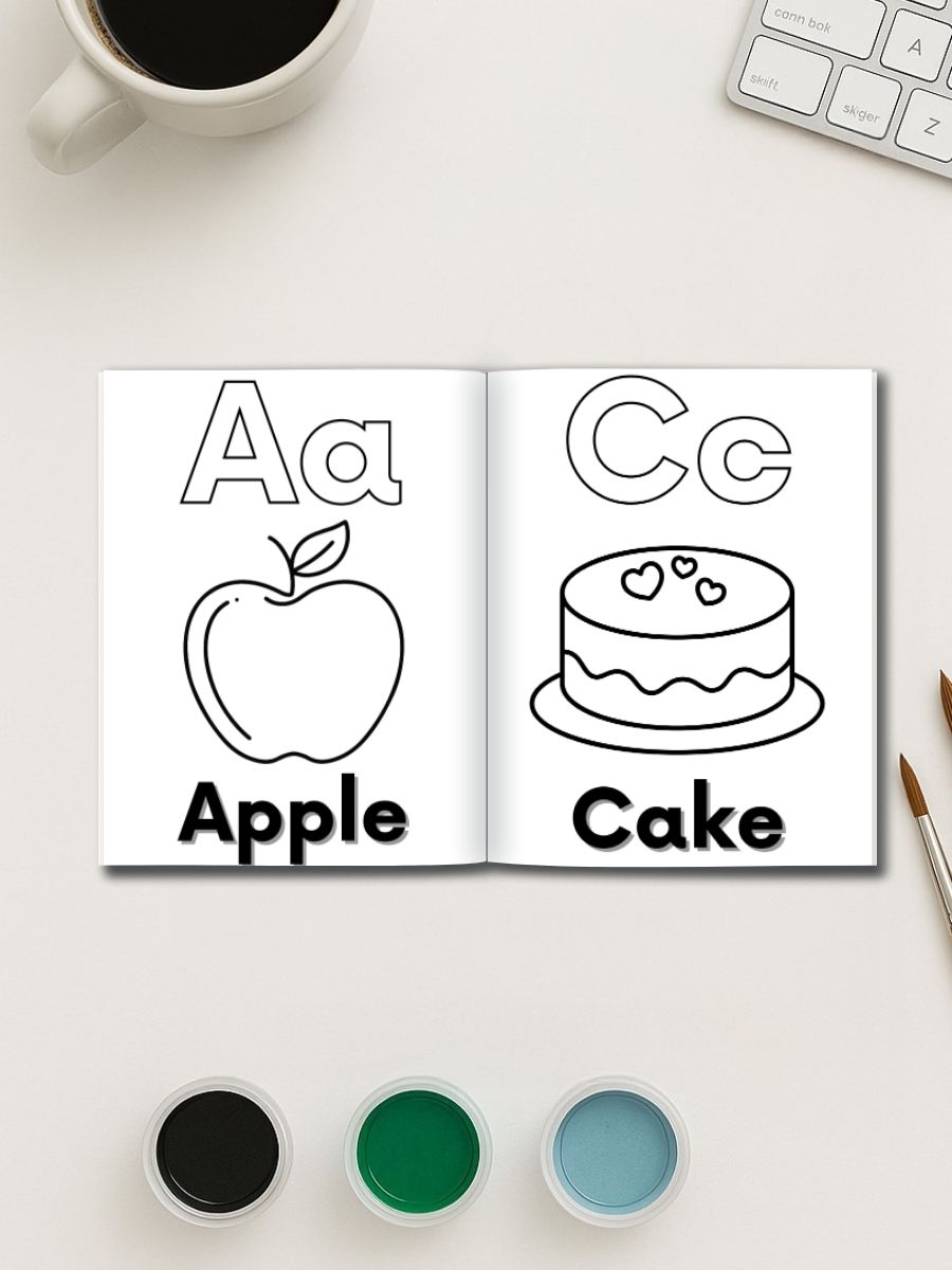 ABC Fun Time – 100 Alphabet-Themed Coloring Pages - Image 3