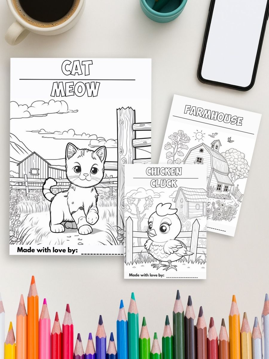 Farm Animal and Sounds Coloring Pages - Image 4