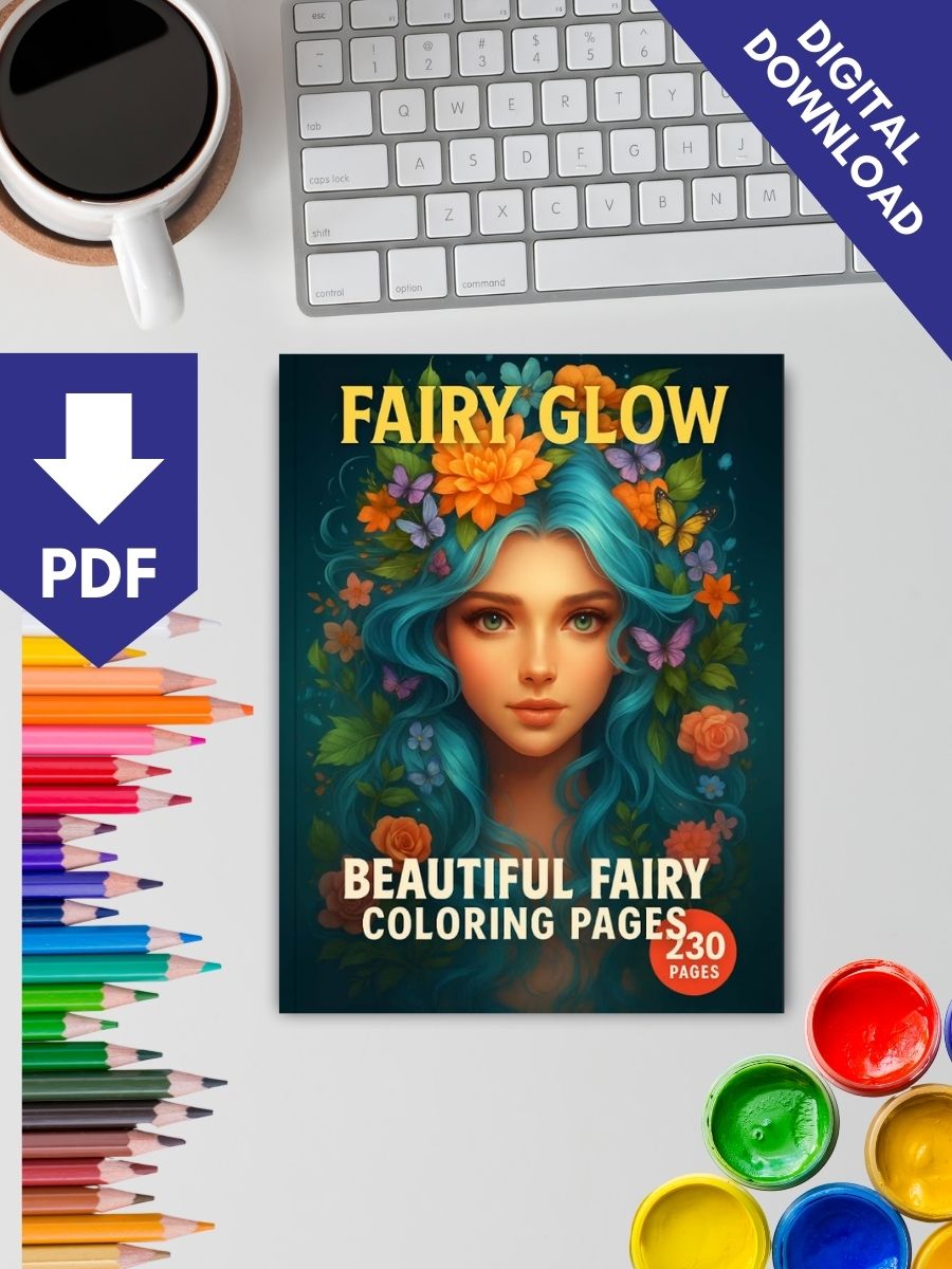 Fairy Glow – 230 Beautiful Fairy Coloring Pages - Image 2