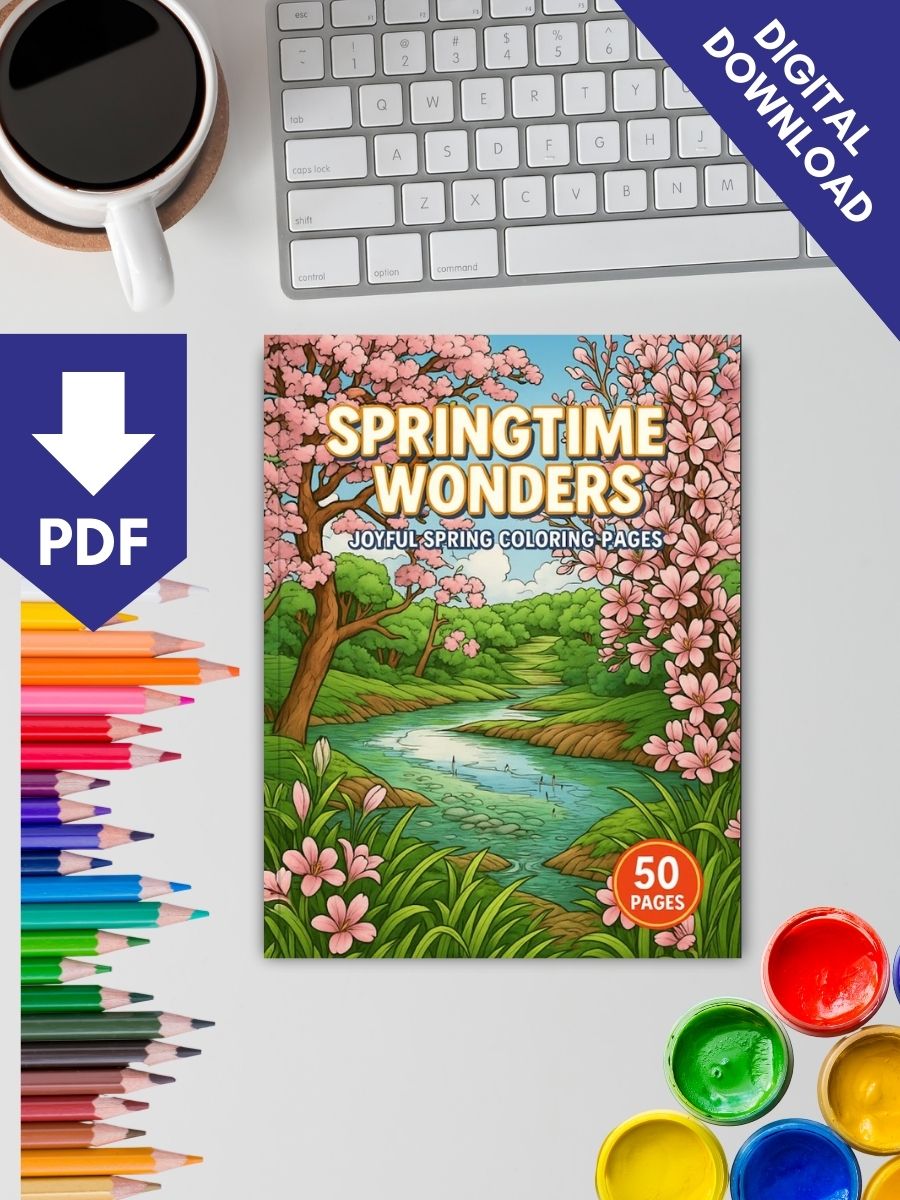 Springtime Wonders – 50 Joyful Coloring Pages - Image 2