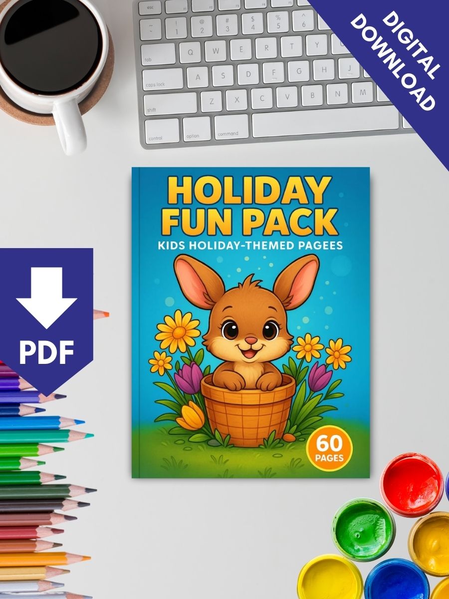 Holiday Fun Pack – 60 Kids Holiday-Themed Coloring Pages - Image 2