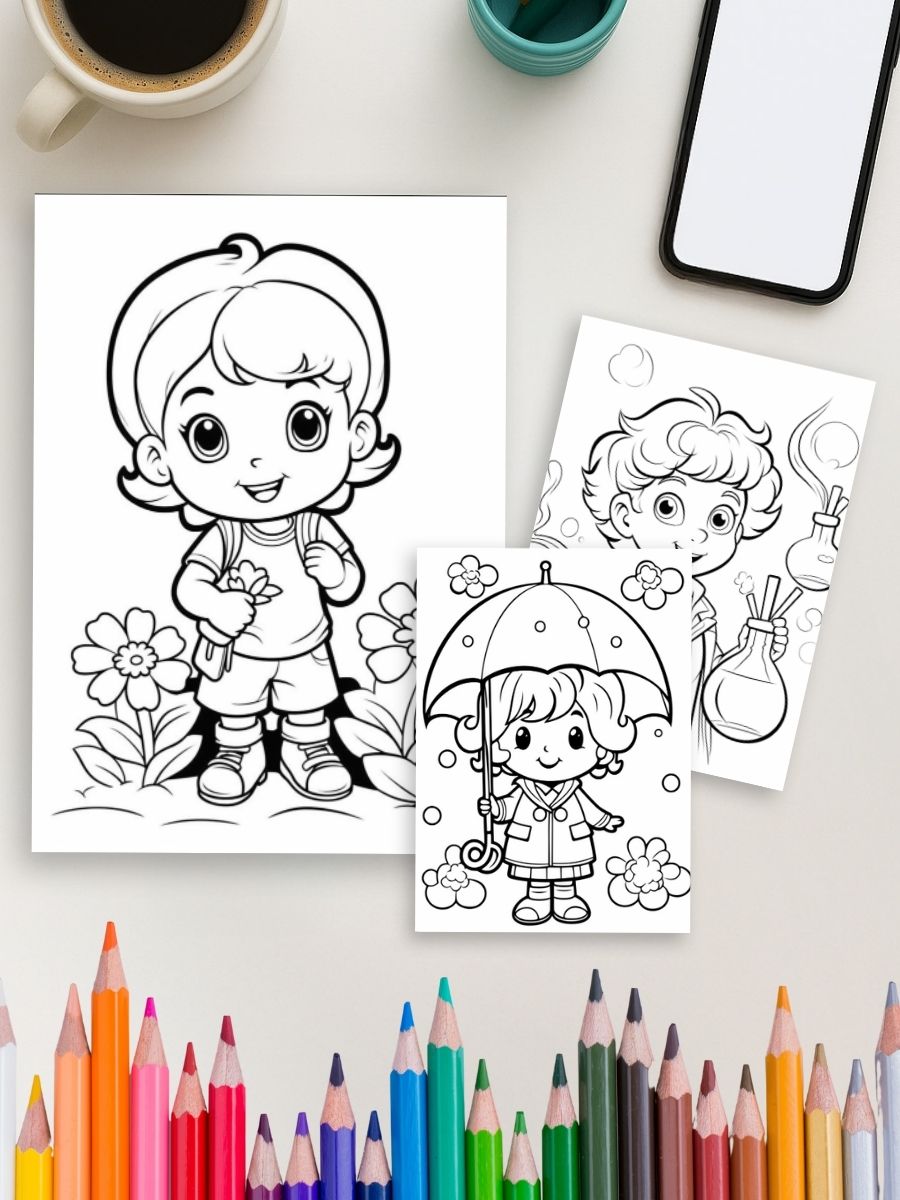Color & Giggle Adventures - 100 Kids Coloring Pages - Image 4