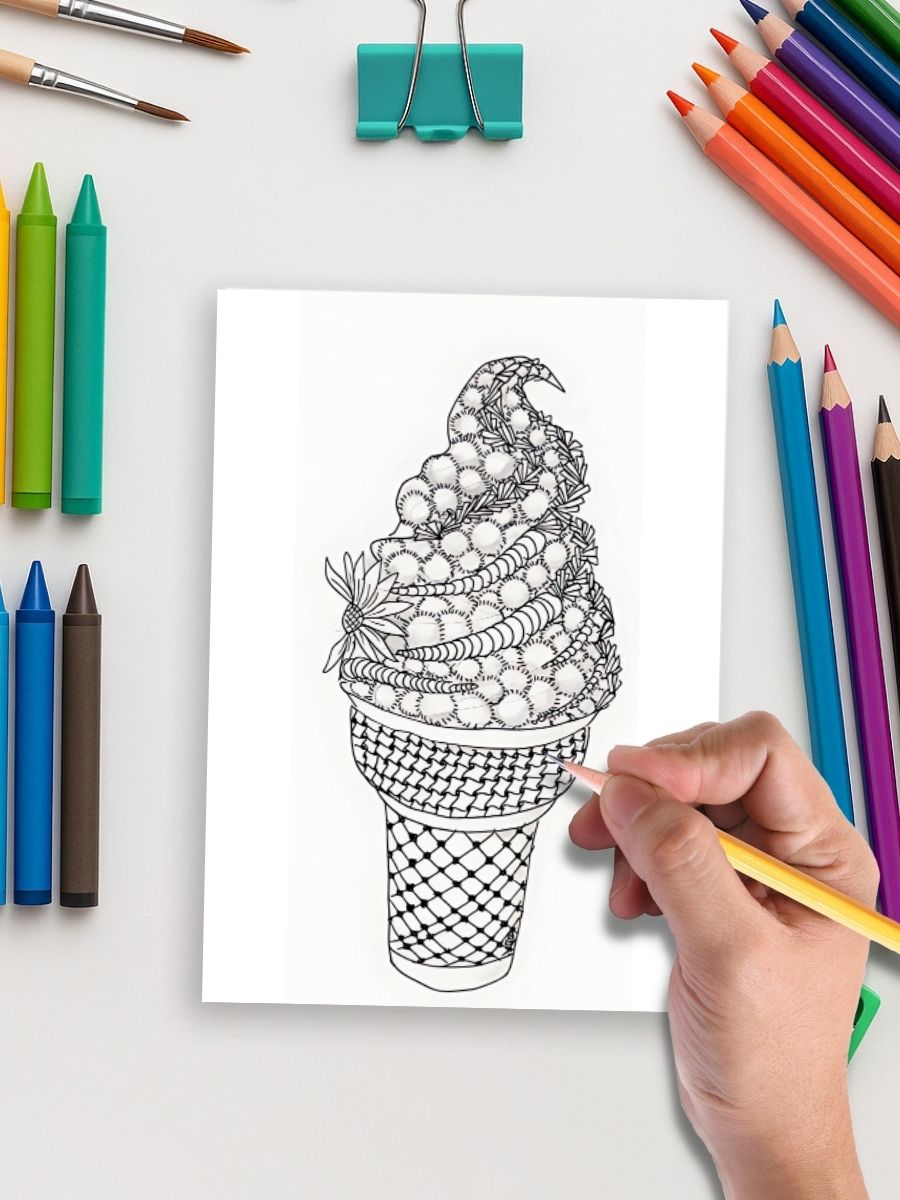 Tasty Zen – 115 Food & Fruit Mandala Coloring Pages - Image 5