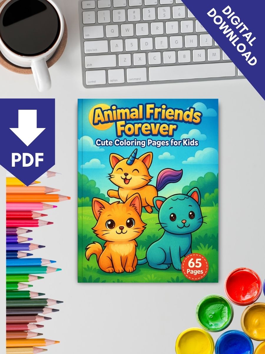 Animal Friends Forever – 65 Cute Coloring Pages for Kids - Image 2
