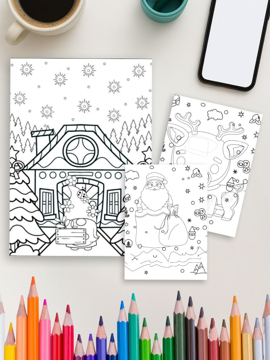 Christmas Magic – 171 Holiday-Themed Coloring Pages - Image 4