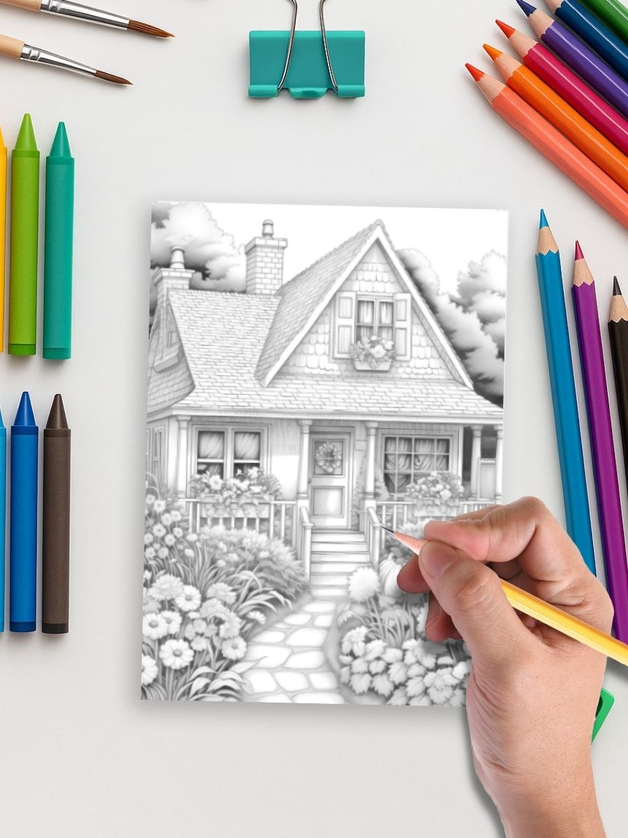Cottage Garden Charm – 175 Cozy Flower Cottage Scenes - Image 5
