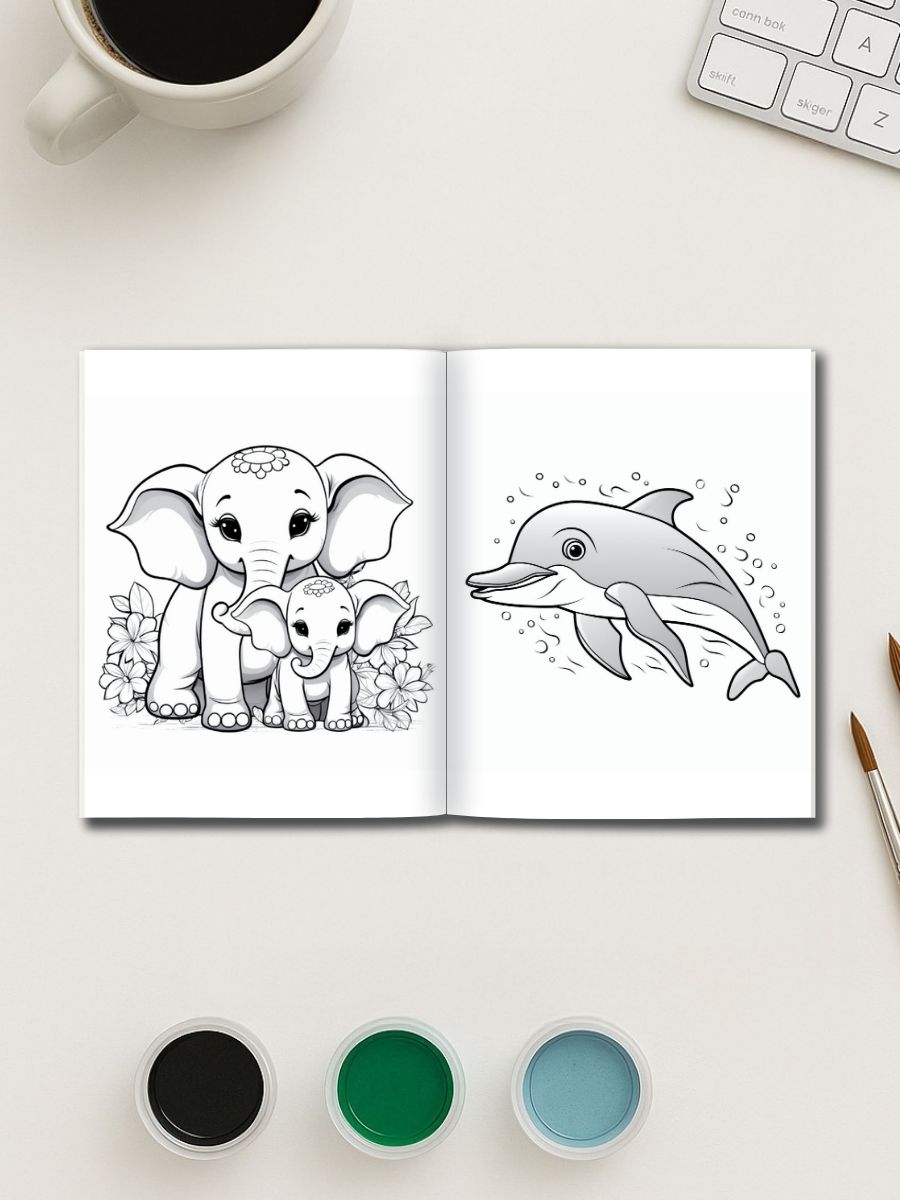 Animal & Snack Time – 184 Animals & Fruits Coloring Pages for Kids - Image 3