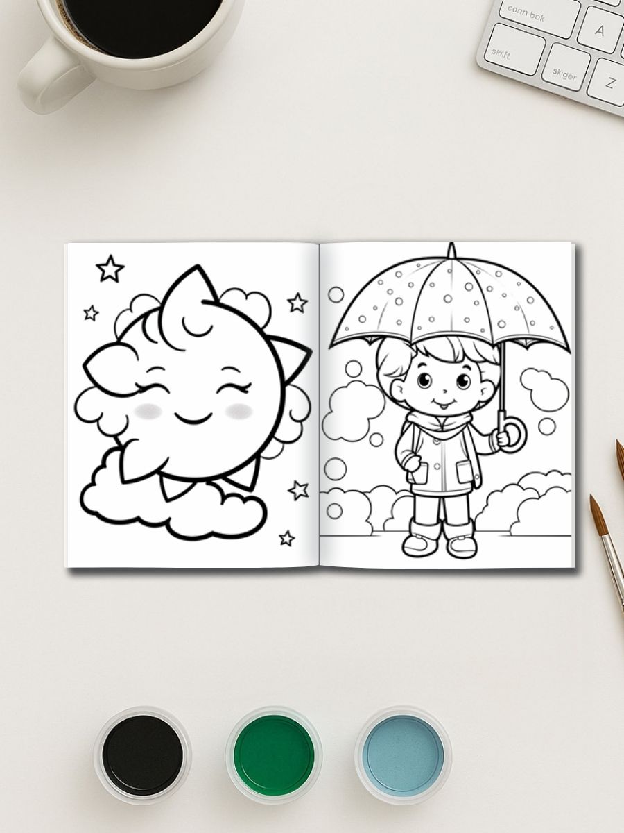 Weather Wonders – 200 Weather & Season-Themed Coloring Pages - Image 3