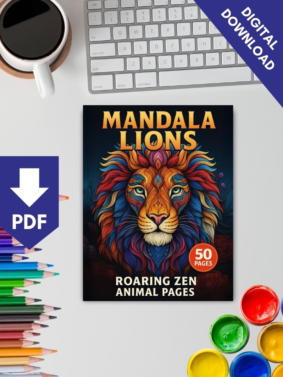 Mandala Lions – 50 Roaring Zen Animal Pages - Image 2