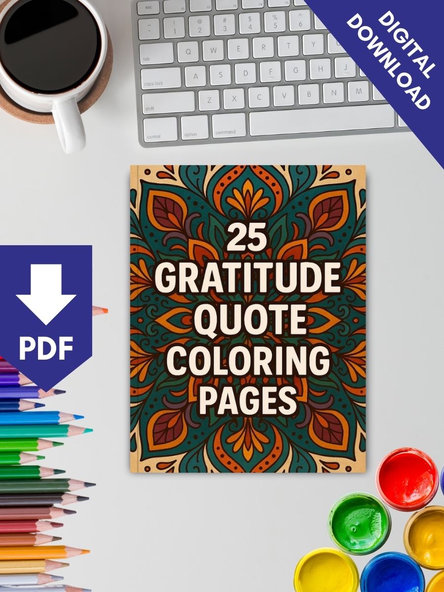 Grateful Mandalas – 25 Quote-Filled Coloring Pages - Image 2
