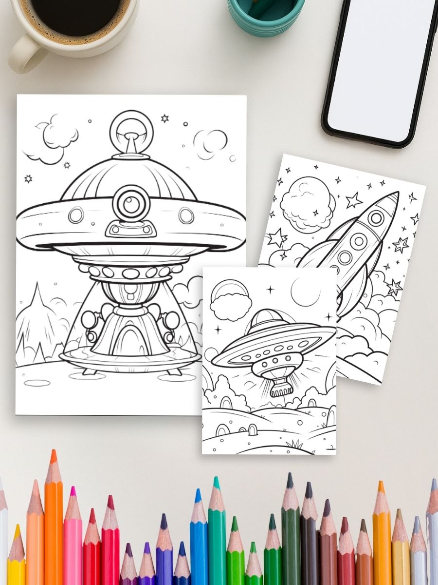 Kids in Space – 50 Intergalactic Adventures to Color - Image 4