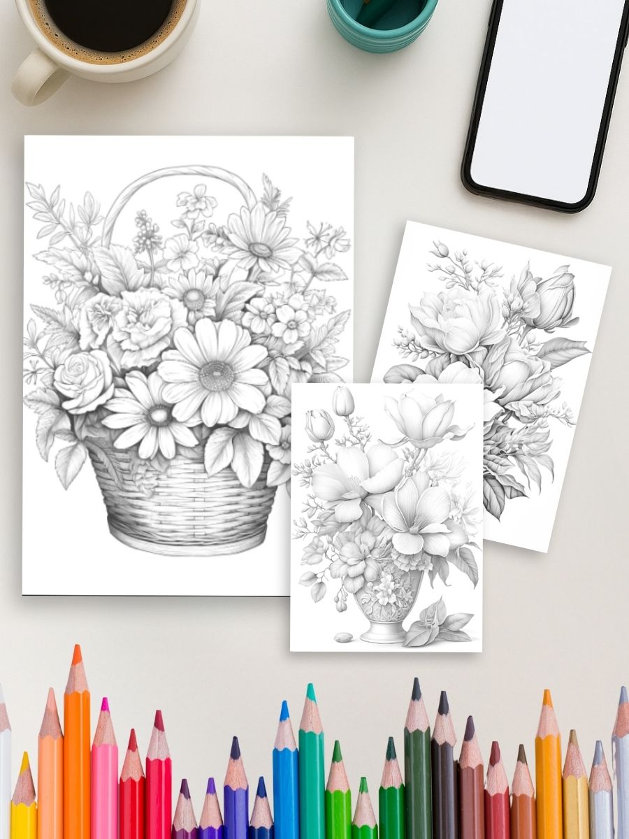 Blooming Grace – 75 Peonies, Magnolias & Basket Designs - Image 4