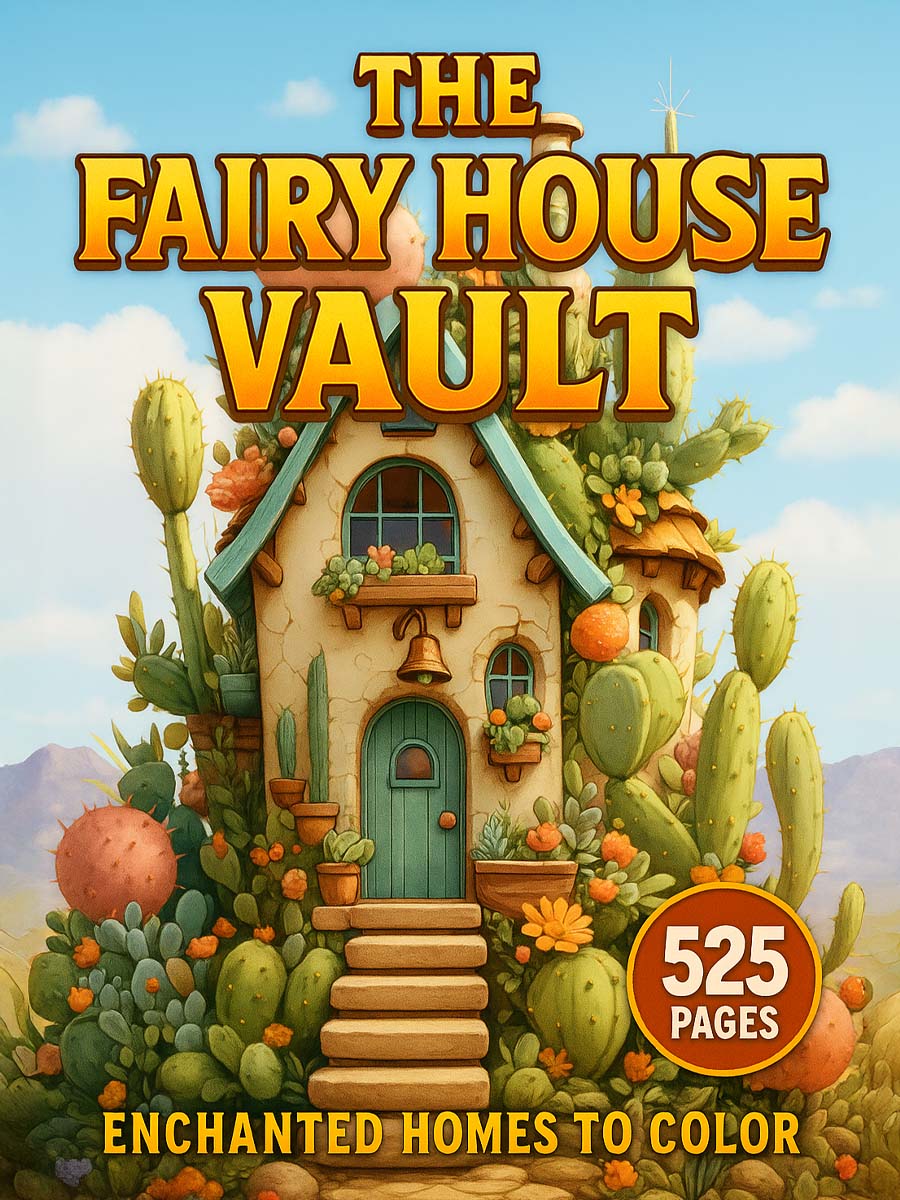 The Fairy House Vault – 525 Enchanted Homes to Color