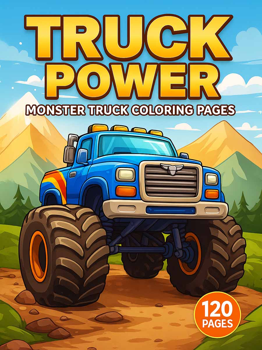 Truck Power – 120 Monster Truck Coloring Pages